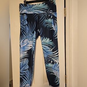 Old Navy Blue Palm Print Leggings